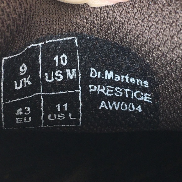 Dr. Doc Martens Shoes Slip Resistant Brown Leather Oxford Mens Sz 10 - Picture 13 of 13